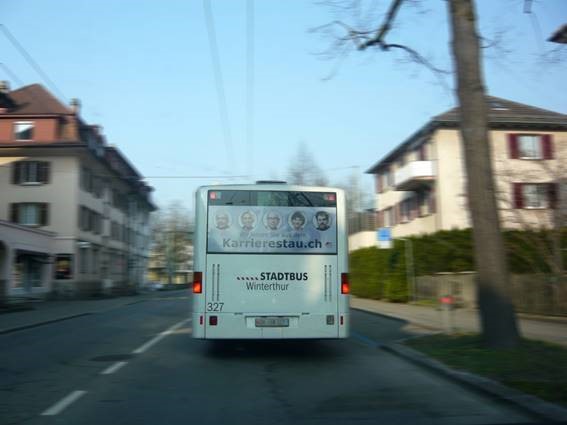 Buswerbung Karrierestau.ch